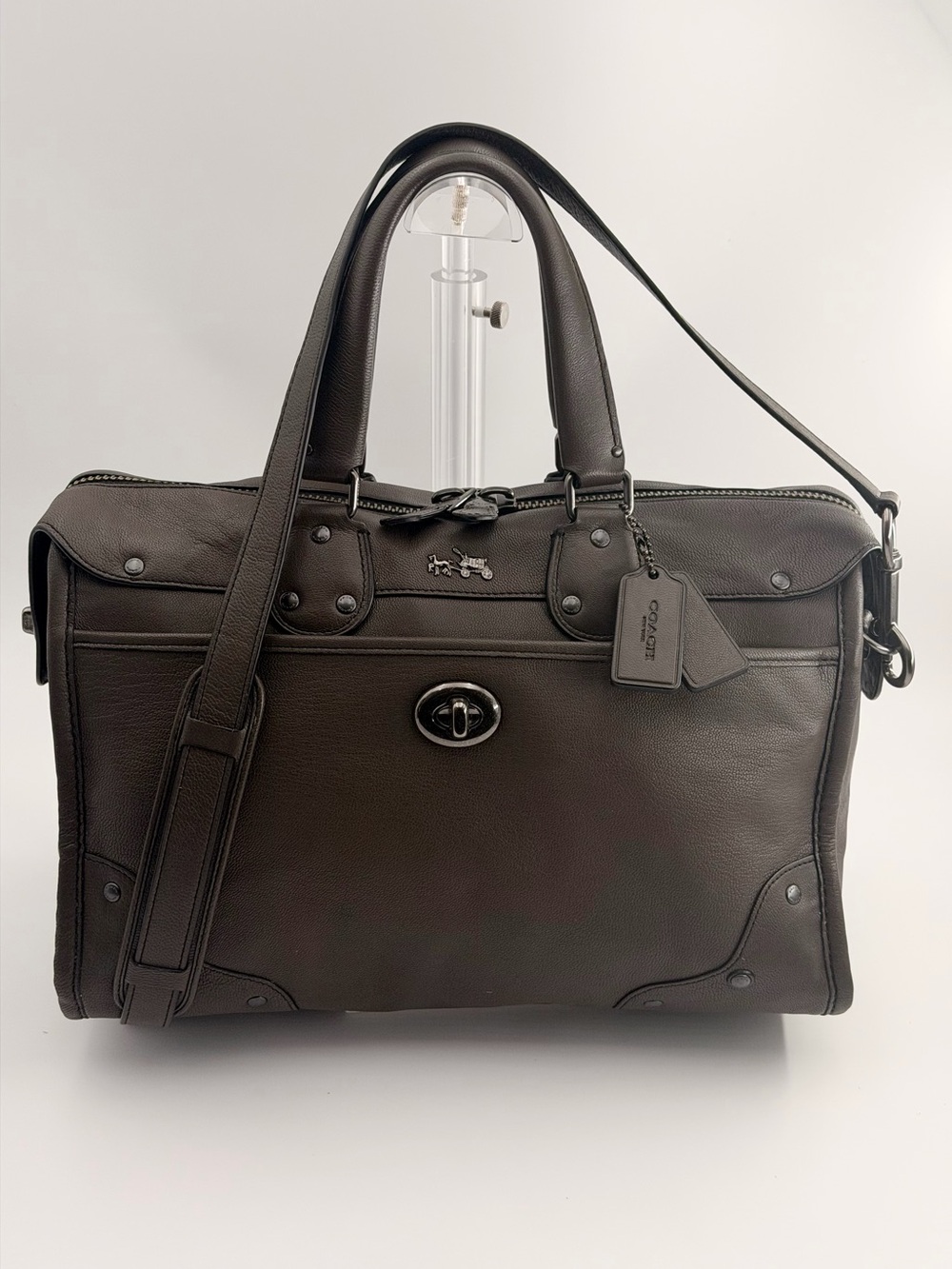 RARE Coach Rhyder 32 Satchel 33689 Mink
 Leather Near Mint Exceptional Condition